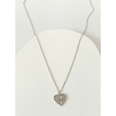 Ασημένιο κολιέ - Καρδιά με ζιργκόν (SN220)